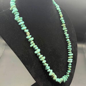 One of a kind Tibetan Turquoise Necklace – Genuine Natural Turquoise Beads – Handcrafted Boho Statement Jewelry