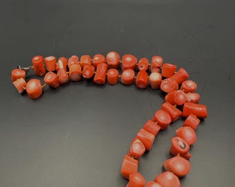 Unique Vintage Handcrafted Tibetan Red Coral Necklace – Where Heritage Meets Artistry