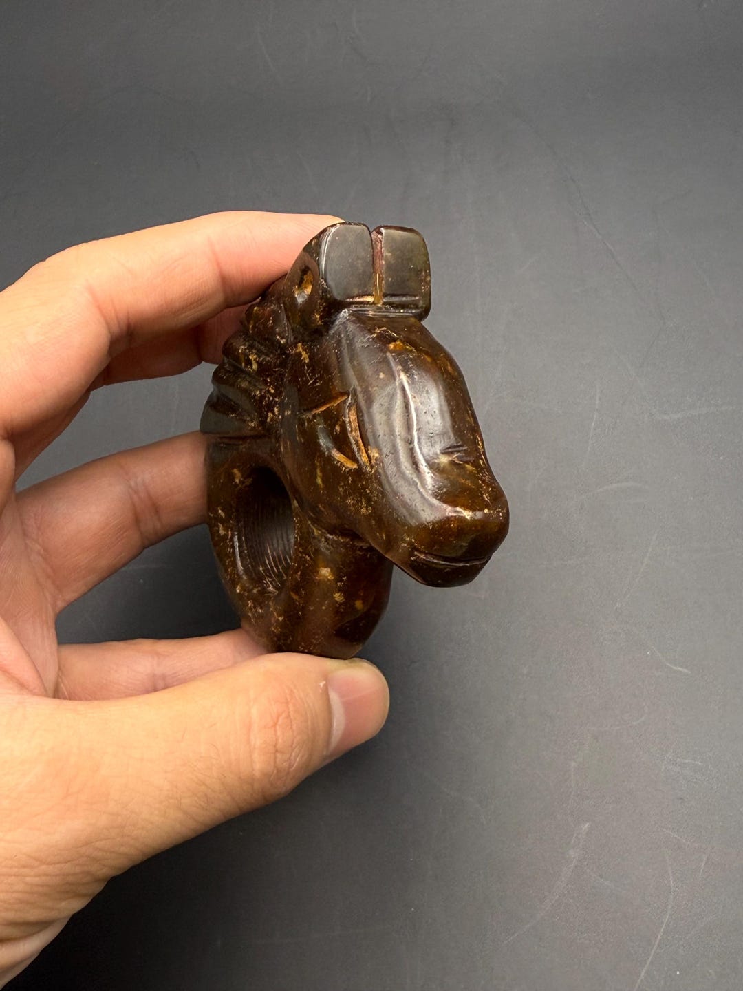 Vintage Horse Shaped Chinese Jade Decoration • Antique Jade Figurine ...
