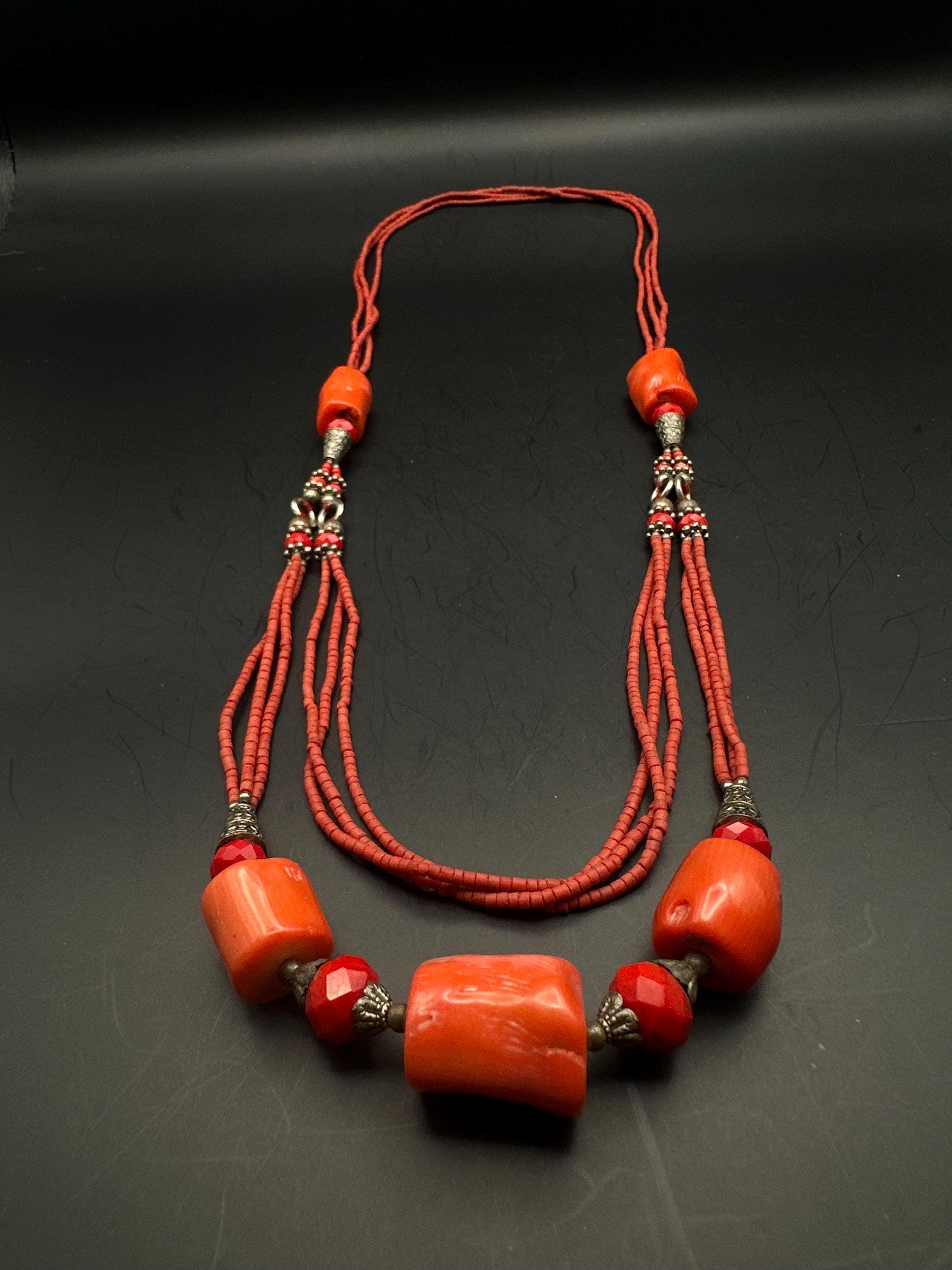 Vintage coral necklace - Etsy 日本