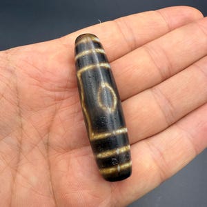 Antike tibetische Dzi Augenperle • Schutzamulett • Heilender Achat Edelstein • Antiker spiritueller Talisman