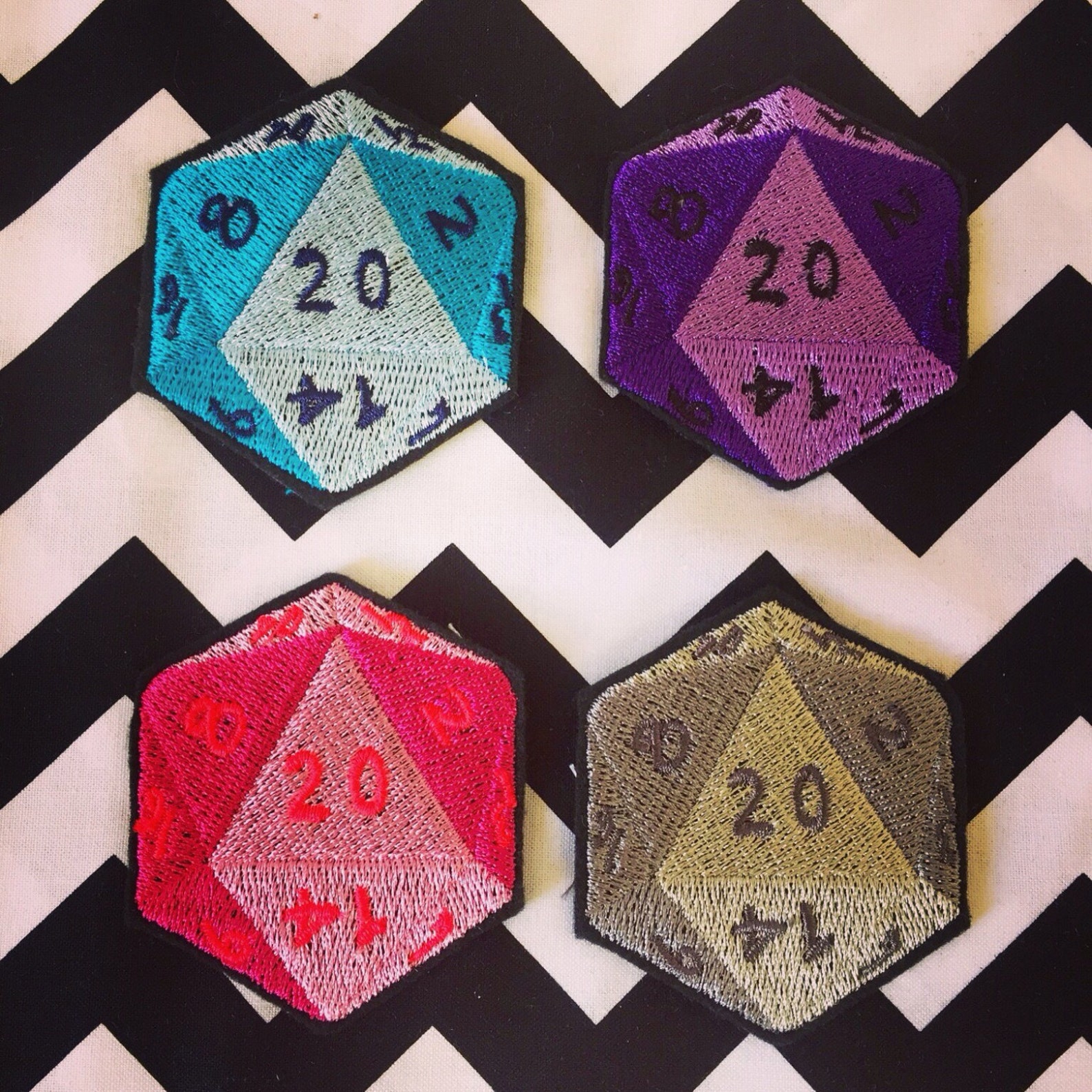 D20 Gamer Dice Sew on Patch Iron on Patch Geek Patch Gamer Etsy