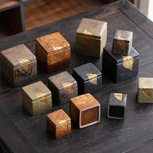 Handgjord Kintsugi keramisk tebehållare lufttät förvaringsbehållare för kaffebönor minimalistisk rustik japandi-inredning