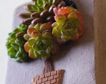 Handmade Miniature House Succulent Planter, Cute Cafe Shaped Ceramic Flower Pot, Tiny Village Fairy Garden Pot, Unique Housewarming Gift