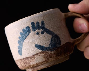 Custom Zodiac Animal Mug, Personalized Lunar New Year Gift, Handmade 12 Zodiac Spirit Animal Cup, Wabi-sabi Artisan Pottery