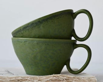 Handmade Ceramic Mug, Earthy Glaze Latte Mug, Textured Ceramic Cup，Minimalist Stoneware Mug, Rustic Coffee Lover Gift, Housewarming Gift