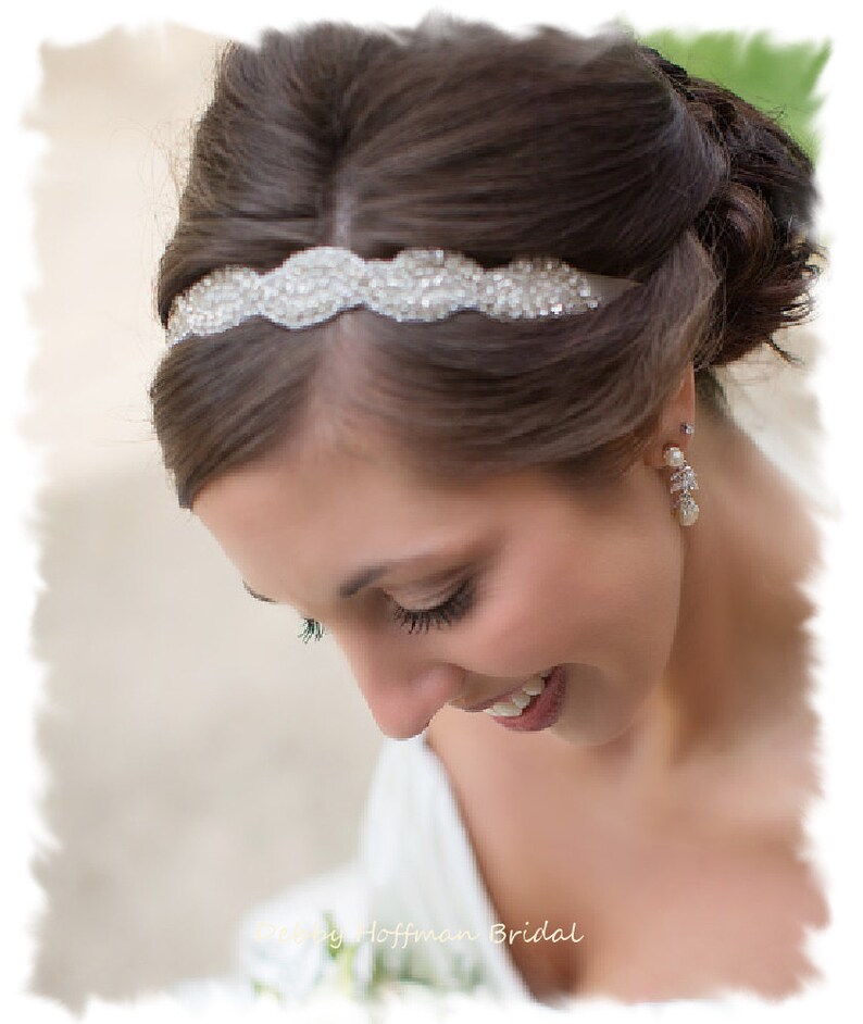 Jeweled Wedding Headband Rhinestone Bridal Headband Jeweled Etsy