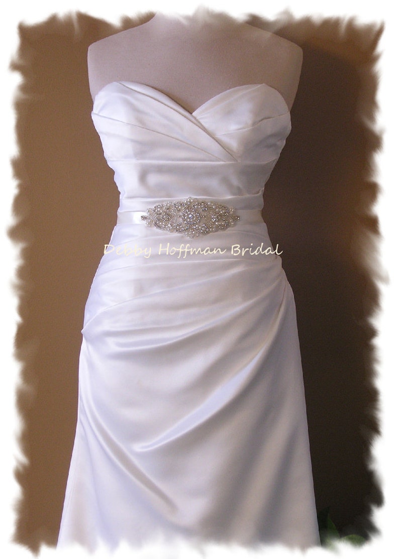 Crystal Pearl Bridal Belt Pearl Wedding Dress Sash Jeweled Etsy