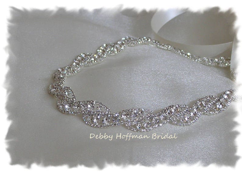 Bridal Headpiece, Wedding Headpiece, Wedding Tiara, Rhinestone Bridal Headband, Crystal Headband, Jeweled Wedding Headband, No. 5050HB image 7