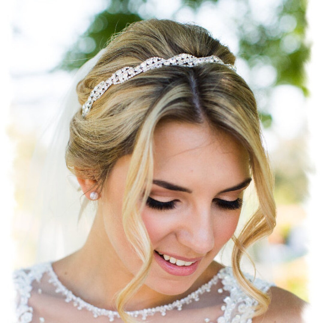 Bridal Headband Rhinestone Wedding Headpiece Jeweled Wedding - Etsy