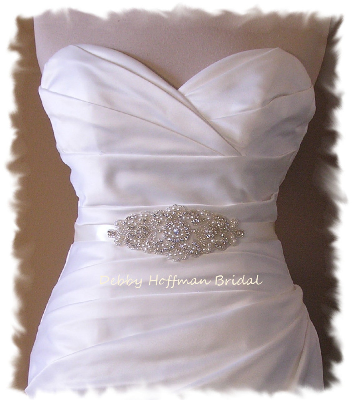 Crystal Pearl Bridal Belt Pearl Wedding Dress Sash Jeweled Etsy