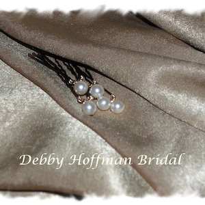 Ivory Pearl Wedding Hair Pins, White, Rose Gold Pearl Bridal Hair Pins, Bridal Pearl Bobby Pins, 6mm, Set of 6, 9, 12, 15 Bridal Hair Pearls