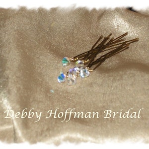 Crystal Wedding Hair Pins, Swarovski Crystal Bridal Hair Pins, Set of 6, 9, 12, 15 Crystal Bobby Pins, Hair Jewelry, Wedding Hair Crystals
