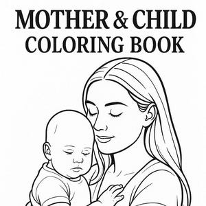 Mother’s Day Coloring Pages for Kids - Mom and Cute Child Printable Pages - Mother&#39;s Day Craft Activity - Instant Download PDF