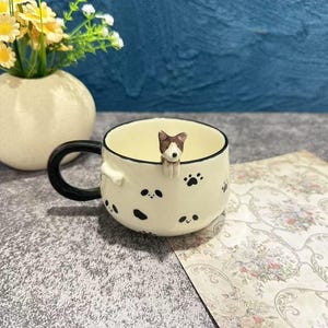 Custom Cute Paw Print Pet Mug/Custom Pet Coffee Mug,Custom Cat Ceramic Mug,Gift For Dog Owner,Birthday Gift, Gift For Her,Pet Memorial Gift