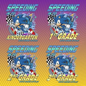 Pakiet Sonic Back To School w formacie PNG, Projekt Pierwszego Dnia Szkoły, Od Przedszkola do Klasy 4, Niebieski Kreskówkowy Powrót do Szkoły w formacie PNG, Szkoła dla Chłopców w formacie PNG