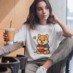 Camiseta Corgi con Chips: Divertida camiseta para amantes de los perros, ideal para niños y adultos, ideal como regalo de animales, ropa informal de verano, ropa unisex con gráficos suaves.