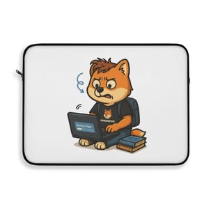 Funda para portátil con diseño de perro gamer – Divertida funda para portátil para amantes de las mascotas – Regalo gaming para estudiantes, dueños de perros y amantes de la tecnología – Funda para portátil de 13"/15"