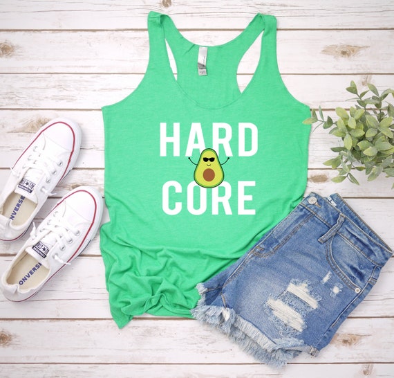 Funny Avocado Shirt Avocado Tank Top Hard Core Keto Gift Etsy