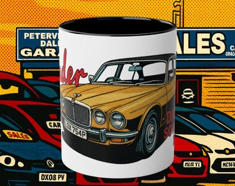 Taza Jaguar Minder - Jaguar Classic TV Car de 1960 - Regalo retro de Arthur Daley