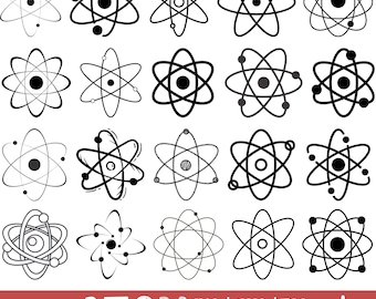 Atom SVG Bundle, Atom PNG Bundle, Atom Clipart, Atom SVG Cut Files Cricut, Science Svg, Molecule Svg, Atom Cricut, Atom Silhouett