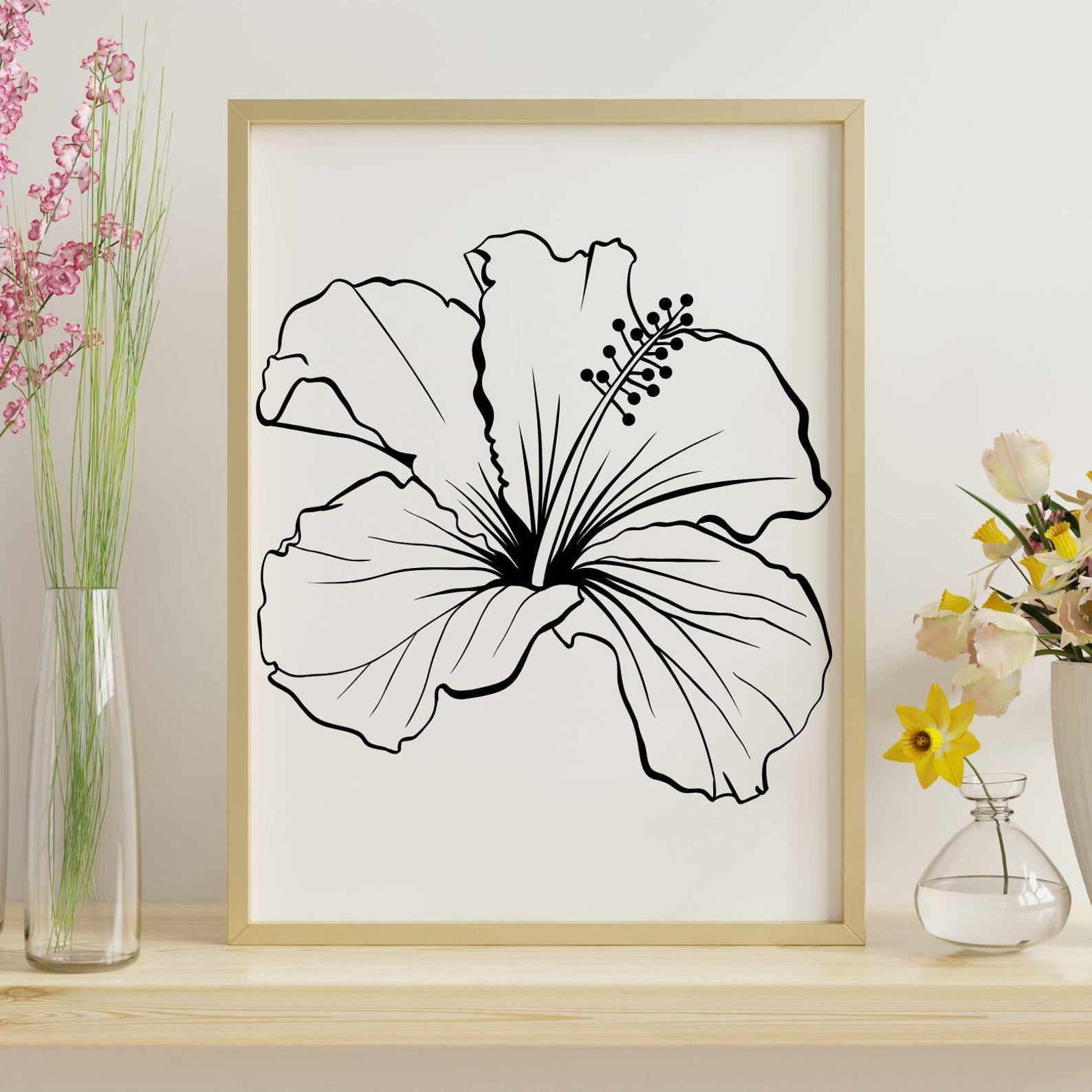 Hibiscus Flowers Svg Bundle, Hibiscus Svg Png, Tropical Floral Clipart ...