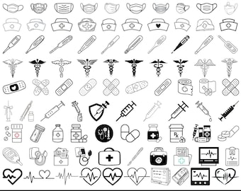Nurse SVGS and PNGs, Medical Career Svg, Nursing School, Cricut Nurse Design, Nurse Svg File, nurse Svg Instant Download