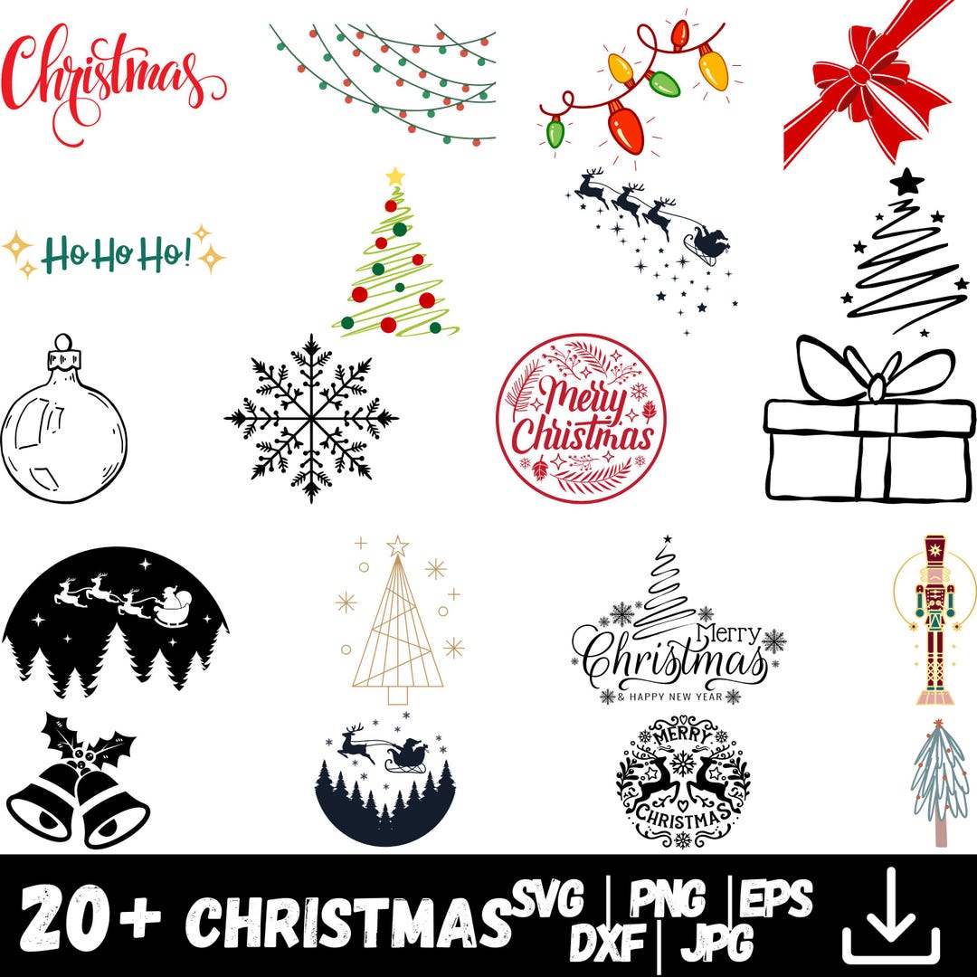 Christmas Svg Bundle Cricut , Christmas Clipart, Christmas Svg Files ...