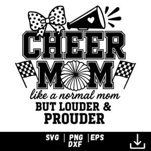 Cheer Mom SVG: Cheerleader Graphic Design Files (Digital Download)