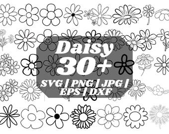 Daisy SVG Bundle: Flower Cut Files for Cricut (Digital Download)