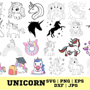 Unicorn Bundle Svg | Unicorn png | Cute Unicorn Svg | Unicorn Cut File | Unicorn Birthday Girl | Unicorn Clipart | Cricut | Baby Nursery