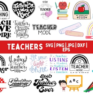 Teacher Svg Bundle, Teacher Life Svg, Teacher Quote Svg, Teacher elements Svg, Teacher Svg, Back to School Svg,Pencil Svg, School Svg,PNG