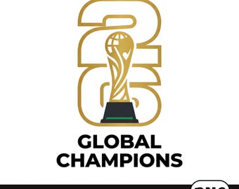 FIFA World Cup 2026 Trophy PNG SVG | Digital Download | Printable Soccer Art | World Cup 26 Logo Style | Instant Download