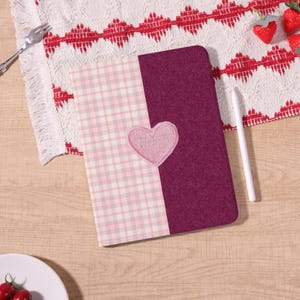 Pink Plaid Patchwork iPad Case for iPad Pro 13/11” 2025, Air 6 5 4, Mini 6, M4 M2, iPad 10 9 8 10.9",Custom iPad Case with Pencil Holder