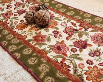 Table Runner Quilted: Fall Floral Farmhouse Decor (45.5 x 14.6)