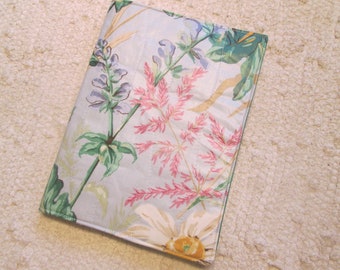 Journal Composition Book and Reusable Cover Vintage Shabby Chic Cottagecore Floral Diary Notebook