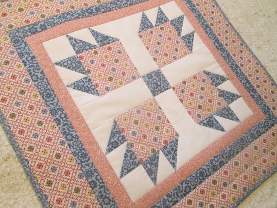 Quilted Table Topper Runner Spring Summer Farmhouse Country Cottage Chic Rustic Bear Paw Wall Hanging