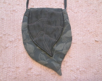 Upcycled Elven Crossbody Bag: Vegan Fabric Leaf Purse