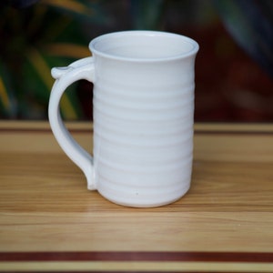 Large (16 ounce) Stoneware Coffee Mug in White **READY TO SHIP