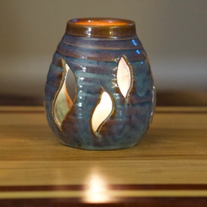 Votive Cut Candle Holder in Opal Glaze