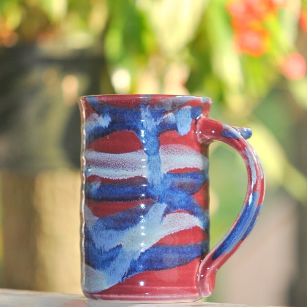 Large (16-ounce) Stoneware Coffee Mug in Cranberry