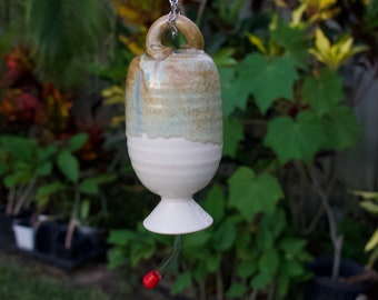 Stoneware Pottery Hummingbird Feeder in LIMITED EDITION Golden Brown Wheel thrown handmade**Ready to ship