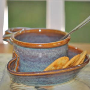Soup and Cracker Bowl in Opal Glaze**READY TO SHIP