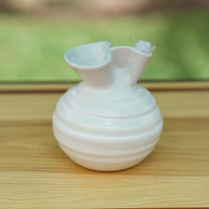 Pottery Oil Candle in White Glaze