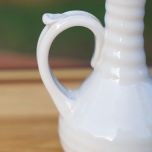 Pottery Oil & Vinegar Cruet wheel thrown stoneware in White Glaze image 3