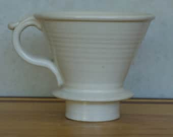 Pottery Pour Over Coffee Dripper in White Glaze