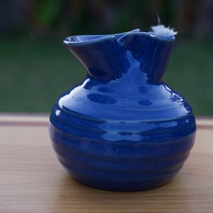 Pottery Oil Candle in Deep Blue Glaze