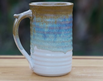 Large (16 ounce) Stoneware Coffee Mug in Rainbow Brown