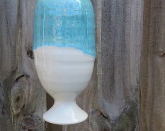 Stoneware Pottery Hummingbird Feeder in Turquoise glaze**READY TO SHIP