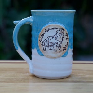 GRLS Large 16 ounce Stoneware Coffee in Turquoise Glazeready to ship image 1